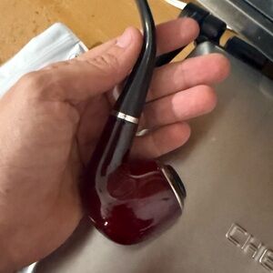 Classic Bent Pipe in Deep Burgundy and Black